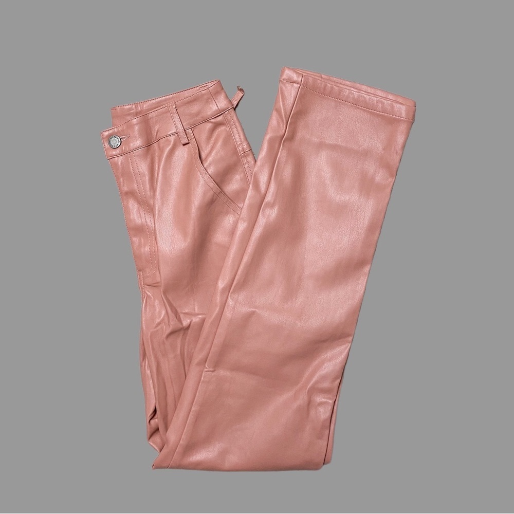 ❤️ XS ❤️ Anthro Faux Leather Pants En Saison Pink Pleather Vegan​